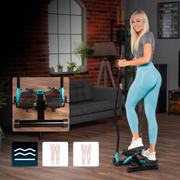 Hop-Sport HS-45s Slim žingsniavimo treniruoklis, juodai mėlynas