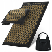 4FIZJO Akupresūros masažinis kilimėlis + kaklo volelis (Juodas + Ruda)