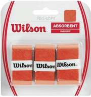 Padelio raketės apvijos Wilson Pro Soft Overgrip x3 (oranžinis)