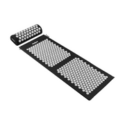 REBEL Akupresūros masažinis kilimėlis + kaklo pagalvėlė (Juodas + balta)