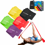 Treniruočių gumų rinkinys Rebel Flat Band, 5 skirtingo lygio gumos