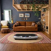 4D vibracinė treniruočių platforma 300 W su Bluetooth ir 5 programomis, pilkas/juodas