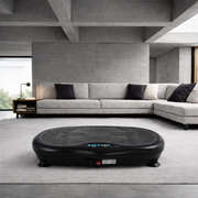 Vibracinė treniruočių platforma 200 W su 120 lygiais, Bluetooth muzika ir joga kilimėliu, juodas