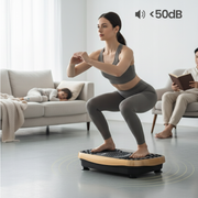 BOSTE vibracinė treniruočių platforma su pilotu ir pasipriešinimo juostomis, rudas/juodas