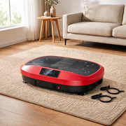 Vibracinė treniruočių platforma 200 W su 120 intensyvumo lygių, raudona/juoda