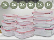 Stikliniai maisto indeliai 9 vnt.