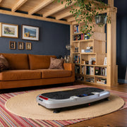 4D vibracinė treniruočių platforma 300 W su Bluetooth ir 5 programomis, pilkas/juodas