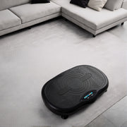 Vibracinė treniruočių platforma 200 W su 120 lygiais, Bluetooth muzika ir joga kilimėliu, juodas