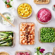 Stikliniai maisto indeliai su dangteliais 1 l, 4 vnt.