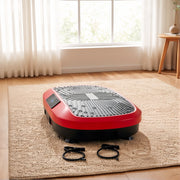 Vibracinė treniruočių platforma 200 W su 120 intensyvumo lygių, raudona/juoda