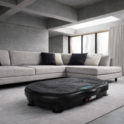 Vibracinė treniruočių platforma 200 W su 120 lygiais, Bluetooth muzika ir joga kilimėliu, juodas