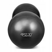 4FIZJO gimnastikos kamuolys, riešuto formos, juodas