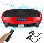 Vibracinė treniruočių platforma 200 W su 120 intensyvumo lygių, raudona/juoda