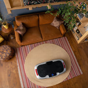 4D vibracinė treniruočių platforma 300 W su Bluetooth ir 5 programomis, pilkas/juodas