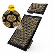 4FIZJO Akupresūros masažinis kilimėlis + kaklo volelis (Juodas + Ruda)