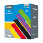 Treniruočių gumų rinkinys Rebel Flat Band, 5 skirtingo lygio gumos