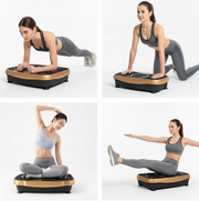 BOSTE vibracinė treniruočių platforma su pilotu ir pasipriešinimo juostomis, rudas/juodas