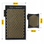 4FIZJO Akupresūros masažinis kilimėlis + kaklo volelis (Juodas + Ruda)