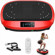 Vibracinė treniruočių platforma 200 W su 120 intensyvumo lygių, raudona/juoda