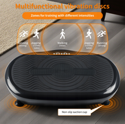 Vibracinė treniruočių platforma 200 W su 120 lygiais, Bluetooth muzika ir joga kilimėliu, juodas