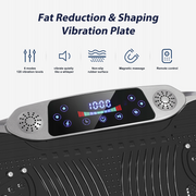 4D vibracinė treniruočių platforma 300 W su Bluetooth ir 5 programomis, pilkas/juodas