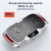 4D vibracinė treniruočių platforma 300 W su Bluetooth ir 5 programomis, pilkas/juodas